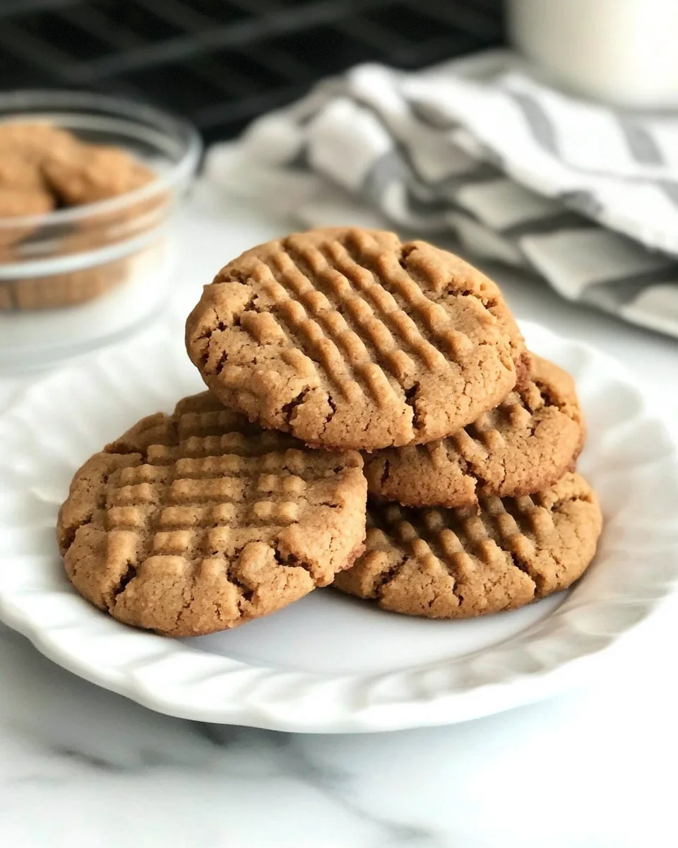 4 Ingredient Peanut Butter Cookies