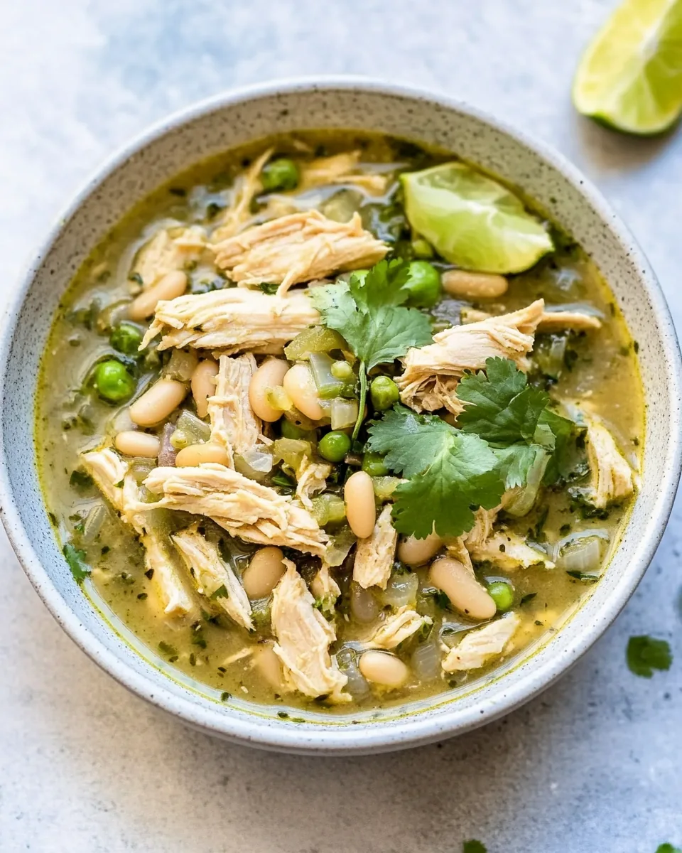 5 Ingredient Slow Cooker Chicken Chili Verde