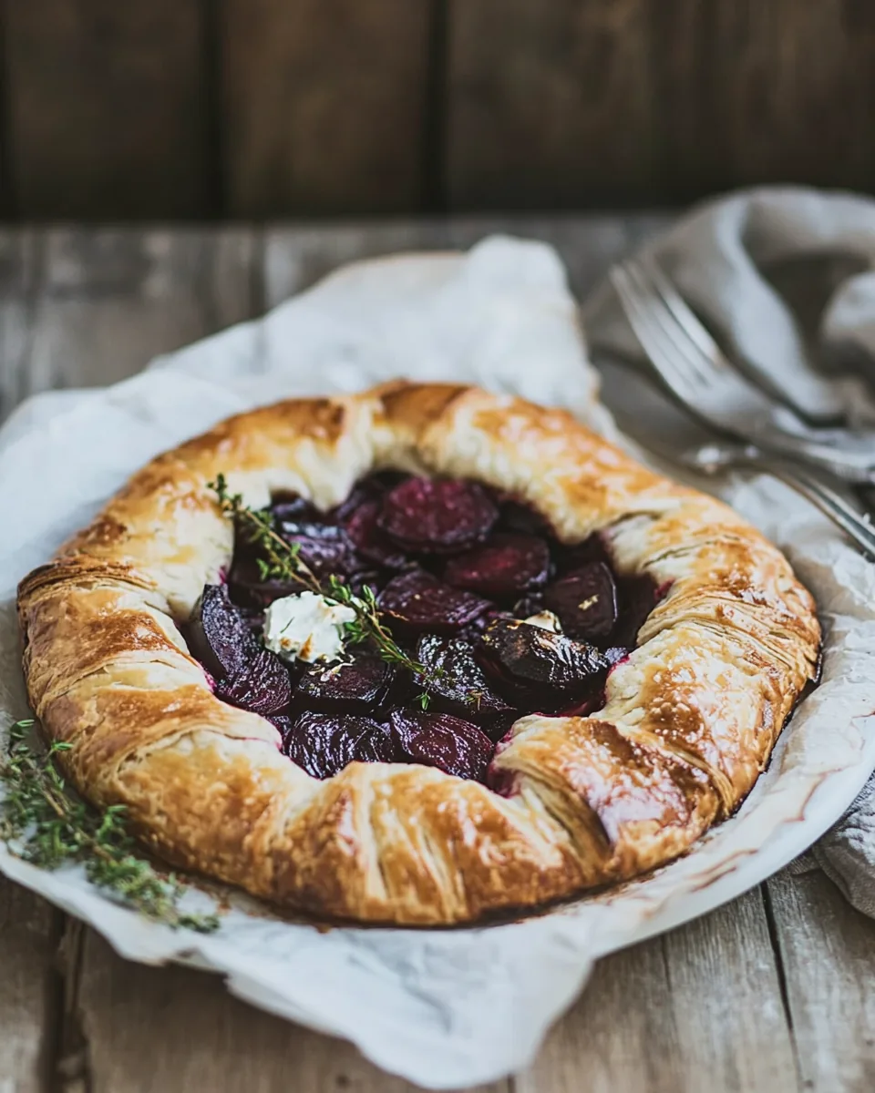 Vegetarian Roast Beetroot Onion Galette