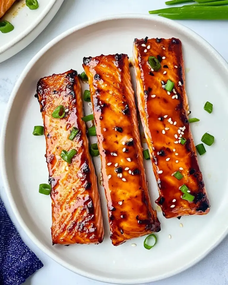 Air Fryer Salmon with Honey Sriracha Glaze
