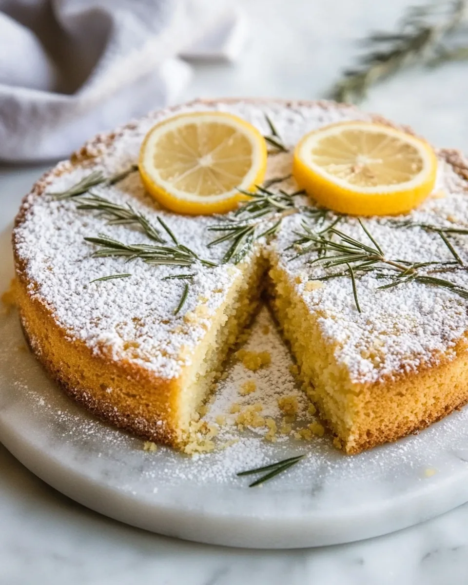 Almond Flour Rosemary Lemon Olive Oil Cake