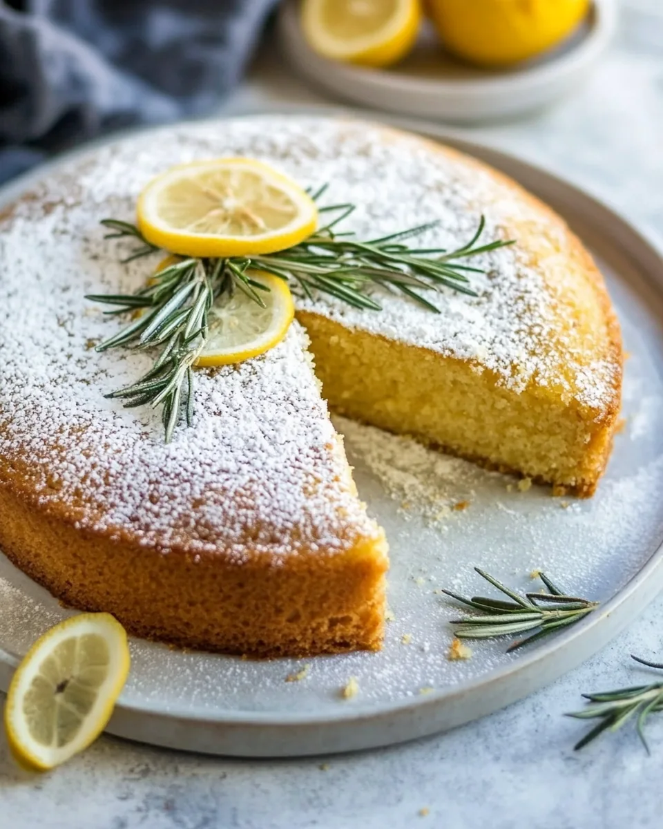 Almond Flour Rosemary Lemon Olive Oil Cake