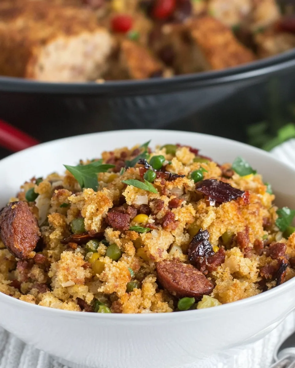 Andouille Sausage Cornbread Stuffing