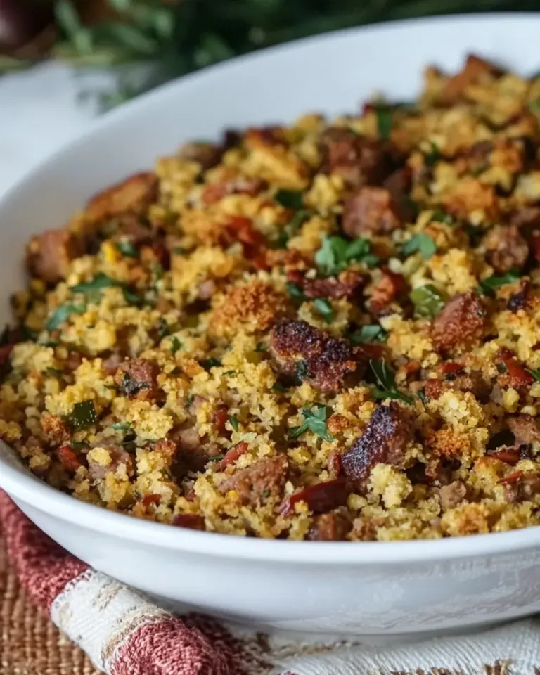 Andouille Sausage Cornbread Stuffing