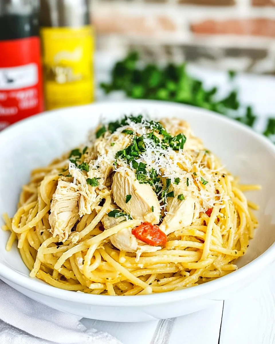 Angel Chicken Spaghetti