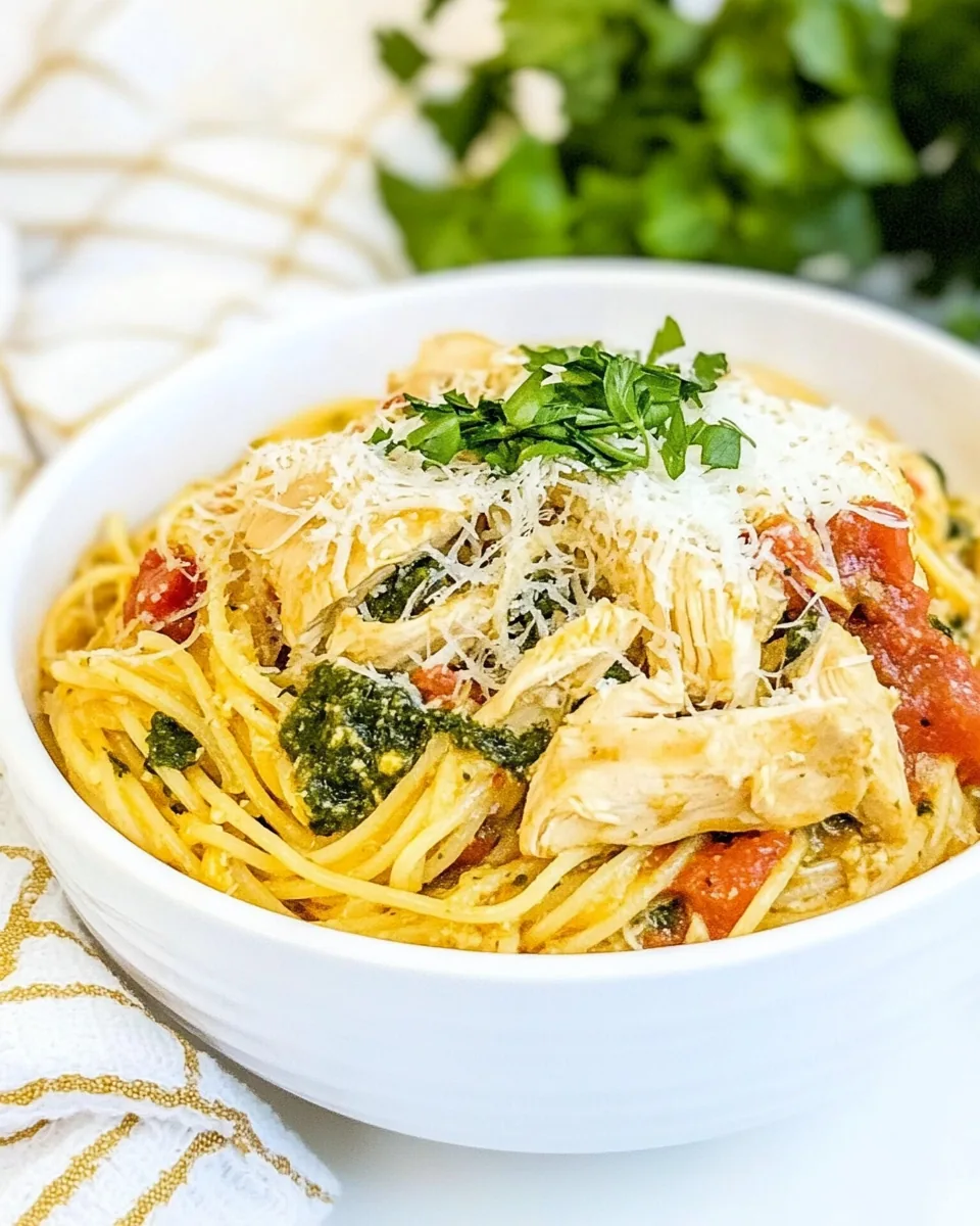 Angel Chicken Spaghetti