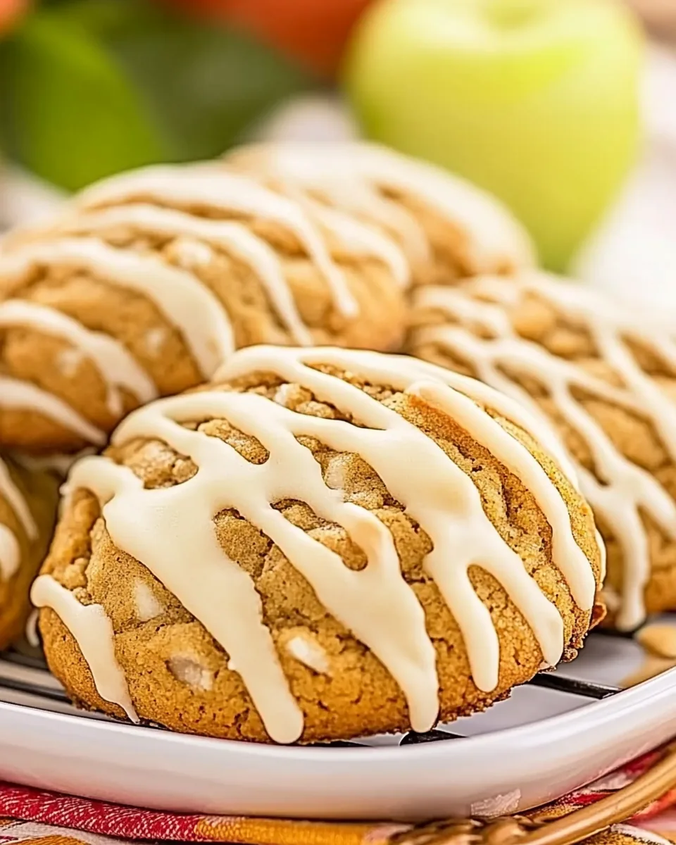 Apple Cookies with Maple Icing