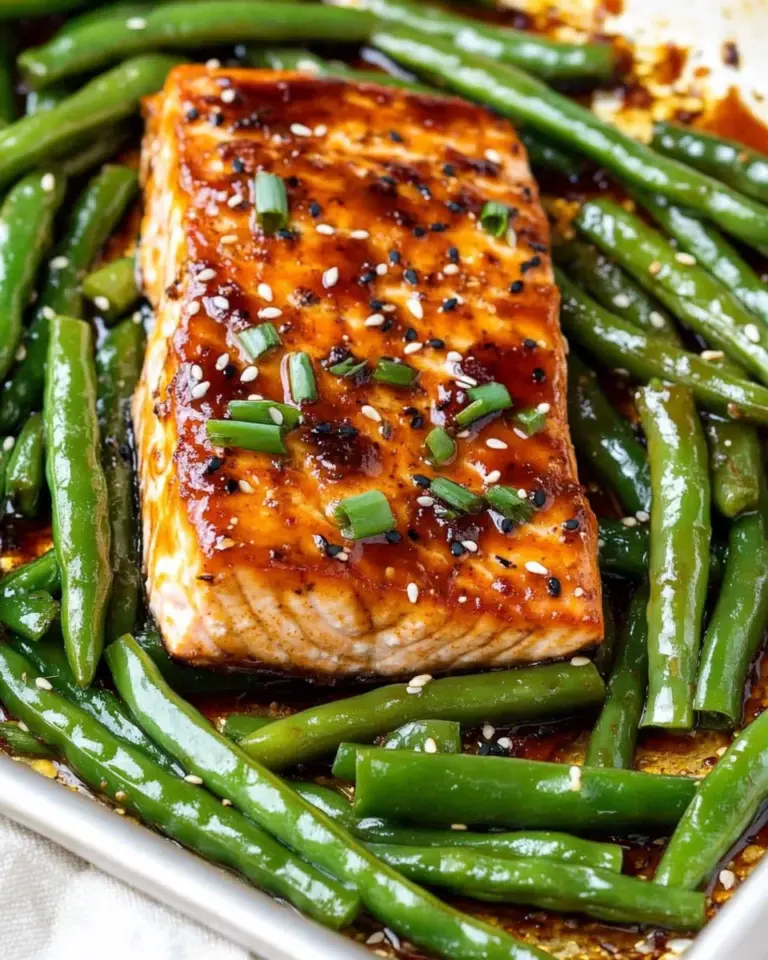 Asian Salmon and Green Beans Sheet Pan Meal